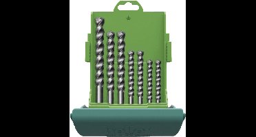 Heller Tools 3015 18037 5 Carbide Steen-spiraalboorset 7-delig 4 mm, 5 mm, 6 mm, 8 mm, 10 mm, 12 mm Cilinderschacht 1 s