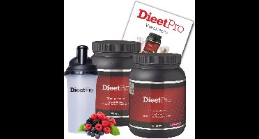 2 potten DieetPro Forest Fruit plus Gratis Shaker