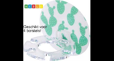 *** Zelfklevende tandenborstelhouder - Badkamer organizer - Scheermeshouder - Cactuspatroon - Badkameraccessoires - Ophanghaken badkamer - van Heble® ***