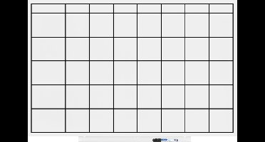 Rocada whiteboard - Skinplanner - 75x115cm - wit gelakt - RO-6420UP