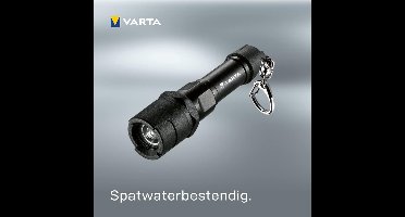 Varta Sleutelhanger Zaklamp - 12 lumens - robuust - spatwaterdicht - zwart