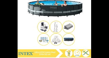 Intex Ultra XTR Frame Zwembad - Opzetzwembad - 610x122 cm - Inclusief Onderhoudspakket en Filterbollen