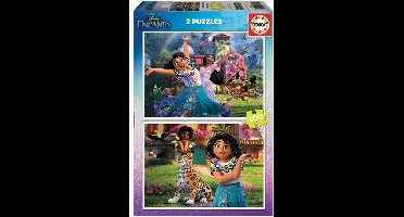 Educa puzzel Disney Encanto 2 x 100 stukjes karton kinderpuzzel.