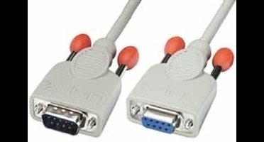 LINDY Verlengkabel Serieel [1x D-sub stekker 9-polig - 1x D-sub bus 9-polig] 20.00 m Grijs