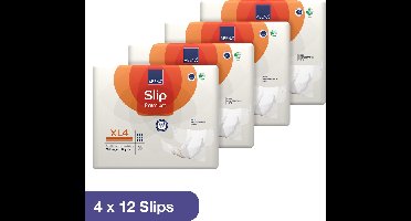 ABENA Incontinentie Slip Premium XL4 - Eendelig Verband ter Bescherming van Zwaar Urineverlies en (Dunne) Ontlasting - Perfecte Aansluiting door Flexibele Sluitstrips - 48 Stuks