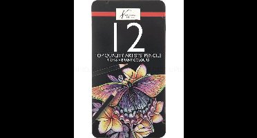 Nassau Fine Art kleurpotloden in metalen doosje - Set van 12 Nassau