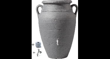 Graf regenton Antieke amfoor 360 L graniet-met kraantje-met vulautomaat voor ronde regenpijp