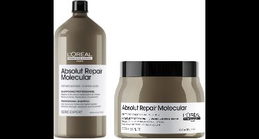 L'Oréal Professionnel - Absolut Repair Molecular Shampoo 1500ml + Mask 500ml- Voordeelset