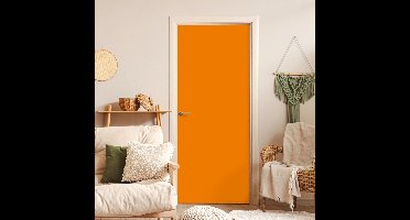 Deurposter 90x215 cm - Deursticker Oranje - Seizoenen - Herfst - Kleur - Meubelfolie zelfklevend - Deurfolie woonkamer - Interieurfolie fotobehang - Deur plakfolie - Deurstickers - Deurbehang sticker - Kamer decoratie