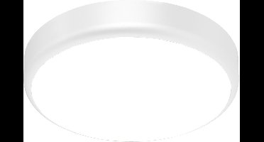 LED Plafondlamp met Sensor + Dag en Nacht Sensor - Kingtron Gruna - 20W 2000lm - Helder/Koud Wit 6000K - IP54 - Opbouw - Rond - Wit