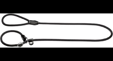 Hunter Retrieverlijn met Stop Freestyle - Hondenriem - Zwart - 0,8 cm x 170 cm