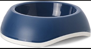 Savic voer of drinkbak Delice 2 - 600 ml - blauw met antislipboord - - voor honden en katten . Made in Belgium