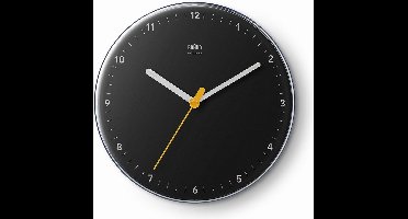 Braun BC26B-DCF - Wandklok - Analoog - Rond - Kwarts veegbeweging - Radiogestuurde tijdsaanduiding - Zwart