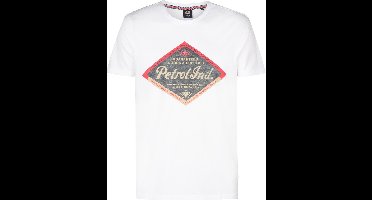 Petrol Industries - Heren Artwork T-shirt Bluefin - Wit - Maat XXXL