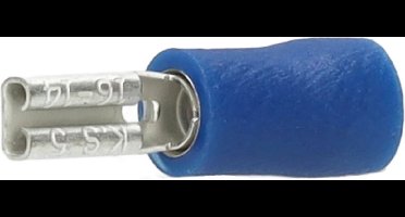 Intercable Q-serie DIN geïsoleerde vlaksteekhuls 1,5-2,5 mm² 4,8x0,5 messing - blauw per 100 stuks (ICIQ245FH)