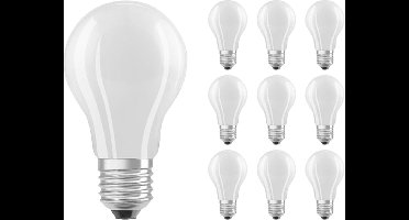 Voordeelpak 10x Ledvance CLASSIC LED E27 Peer Filament Mat 11W 1521lm - 827 Zeer Warm Wit | Dimbaar - Vervangt 100W