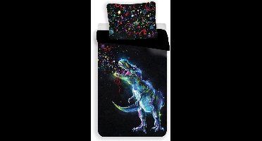 DREAMEE Dekbedovertrek - Dinosaur - 140 x 200 cm