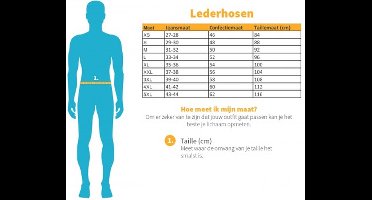 Haus Huberts Oktoberfest Lederhosen Heren - Retro Model Kort - Lederhosen Mannen - 100% Leer - Maat XXXL