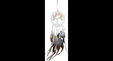 Dromenvanger - Tree of life beige kralen 7cm - Dreamcatcher