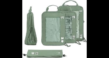 Set Koffers Organizer - Tassen Reisaccessoires met Schoenen Tas Scheurbestendige Reiskubussen met ID-tag Uitbreidbare Verpakkingstassen