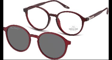 Montana Leesbril MRC4C +1:50 ROOD inclusief Clip-on zonnebril