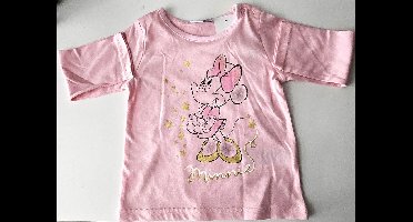 Minnie Mouse Baby T-shirt Roze Maat 24 maanden