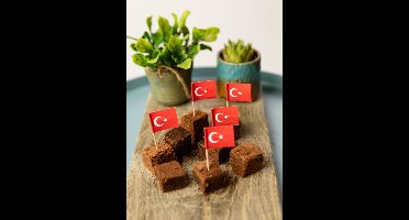 100x Cocktailprikkers Turkije - Hapjes Cocktail Tapas Zomer Terras EK / WK Voetbal