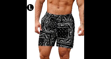 Bovista Zwembroek Heren - Zwem Broek Mannen - Badkleding - Zwemmen - Jongens - Swimming Shorts - Zomerbroek - Met Zakken - Zwart - Maat L
