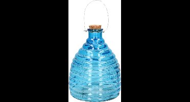 Svenska Living Wespenval - blauw - 21 cm - glas - wespenvanger - wespenglas - Insectenvangers/insectenvallen - wespen pot