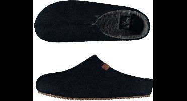 Apollo instappers slippers/pantoffels - blauw - heren - maat 43-44 - polyester - rubber zool - sloffen - vaderdag