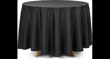 Zwart Tafelkleed Rond 230 cm, Tafeldecoratie, Decoratie, Bruiloft, Feest