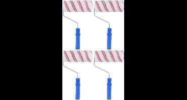 Kinzo Verfroller van D4,8 x B18 cm - 4x - Verfrol/vachtrol van 18 cm - Schilder benodigheden - Verf materiaal - Schilderen & Verven