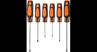 FX Tools Schroevendraaiers set - 6-delig - plat en kruiskop - 3-5-6 mm - Gereedschap set