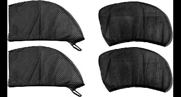 Raamhor auto - Insecten net auto raam - Hor autoraam voor en achter - 4 stuks - Insecten hor - Hor tegen muggen auto - Kamperen - Kamperen hor