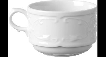HENDI Koffiekop – Versterkte randen – Hotelporselein – 0,18L – Wit