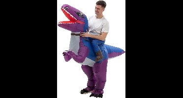 Bovista Dino Pak - Kostuum - Opblaasbaar - Dinosaurus - Opblaas - Halloween - Carnavalskleding - Heren - Dames - Volwassenen - Paars