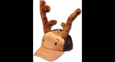 Unique Living Rendier pet - rendier gewei - bruin - polyester - volwassenen - accessoires