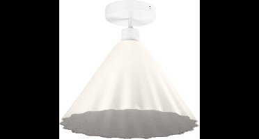 LEDVANCE plafondlamp Decor Pulp wit van metaal en papier-maché, E27, 310 mm diameter, lampenkap van gerecycled materiaal, duurzaam dankzij vervangbare lichtbron, eenvoudig te installeren