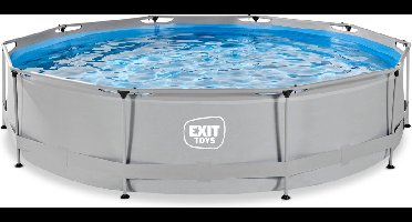 EXIT Soft Grey Frame Zwembad ø360 - Opzetzwembad - met Filterpomp - Rond - Grijs