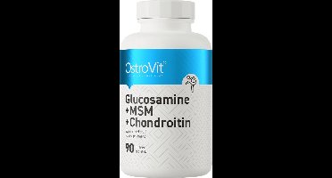Supplementen - Glucosamine + MSM + Chondroitin 90 Tablets OstroVit - + BeBulk Nutrition Pillendoos