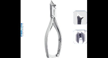 MEDLUXY® - Nageltang - Koptang - bek Rond 'Full Moon' - 14 cm - 21 mm - Satin - Slim (Kopknipper, Dwarssnittang, Nagelknipper) [MP0211]