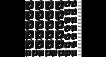 Zwarte Vierkante Rubberen Meubel Vloerblokjes met Schroeven (40 Stuks) - 22mm en 30mm – Zwaar Opschroefbaar & Antislip Blok - Stoel-, Bureau- & Tafelpoot Beschermers voor Tapijt en Hardhout