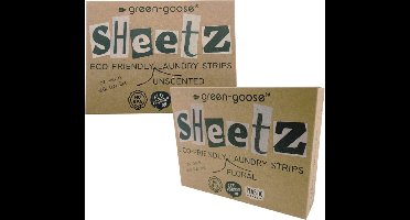 Sheetz by green-goose® Wasstrips | Zomerbloemen | 64 Vellen | Plastic-vrij | Vegan | Duurzaam | Wasmiddelvervanger