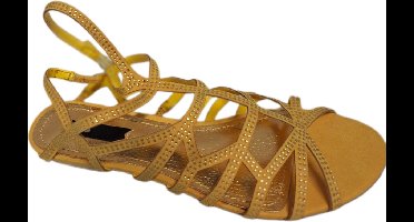 BLINK-SANDAL-YELLOW IMITATIESUEDE-GOLD DETAILS-SIZE 41
