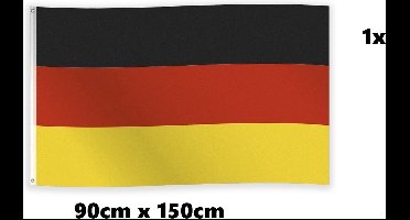 Vlag Duitsland 90cm x 150cm - Landen Duits national EK WK voetbal hockey sport festival thema feest