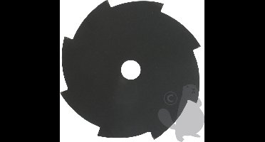 Plat bosmaaiermes 8 tanden - Snijlengte 250mm, boring: 20,0mm, dikte: 1,4mm