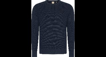 Mario Russo Waffle Pullover - Trui Heren - Sweater Heren - Navy - XXL