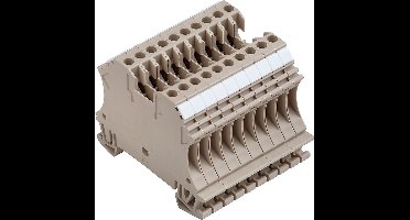 W-serie, doorvoeraansluiting, nominale doorsnede: 2,5 mm², schroefaansluiting, directe montage, beige