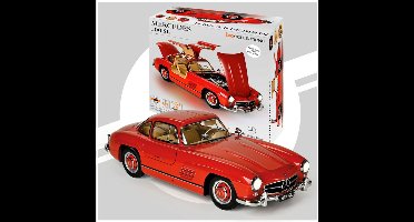 IXO Collections Modelbouwpakket Auto - 015 Mercedes-Benz 300 SL Coupe - Rood - Klassieke Sport Auto Metalen - 1:8 - Modelbouw