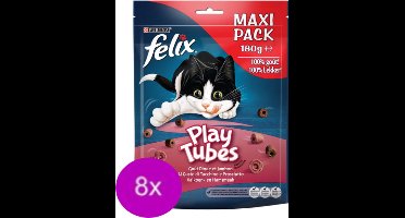 8x Felix Playtubes Kalkoen & Ham - Kattensnack - 180g